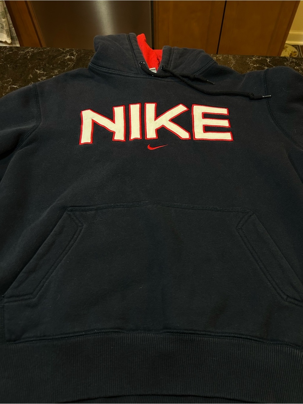 Nike Black Hoodie with Red Lined Hood